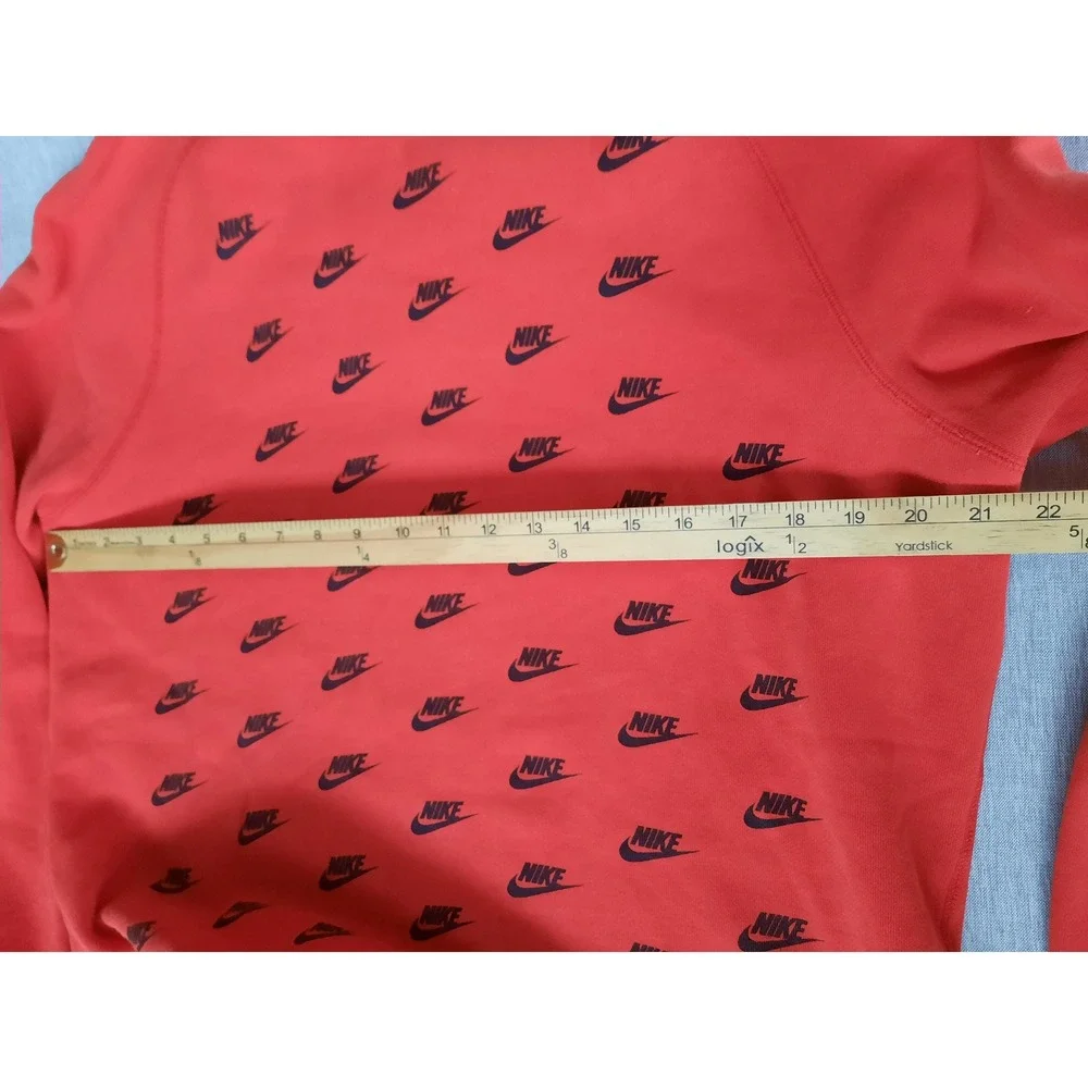Vintage Nike Men Large Art Logo Pullover Stretch Sweater Round Neck Cotton Blend